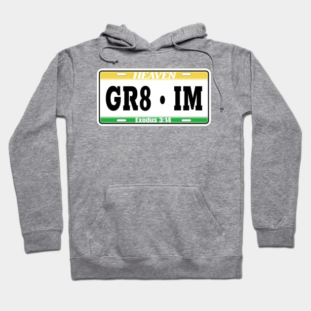 The Great I AM. Exodus 3:14 Christian design for almost any color shirt. Great for every day or a gift idea for your Christian friends, family or co-workers. Hoodie by KSMusselman